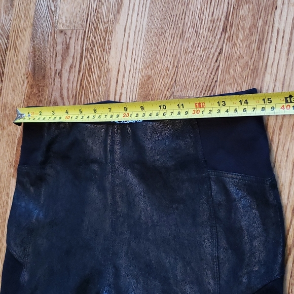 (M) Lola Jeans Varlerie Shiny Black Mid Rise Pull On Pants 360° Comfort Stretchy - Picture 12 of 13